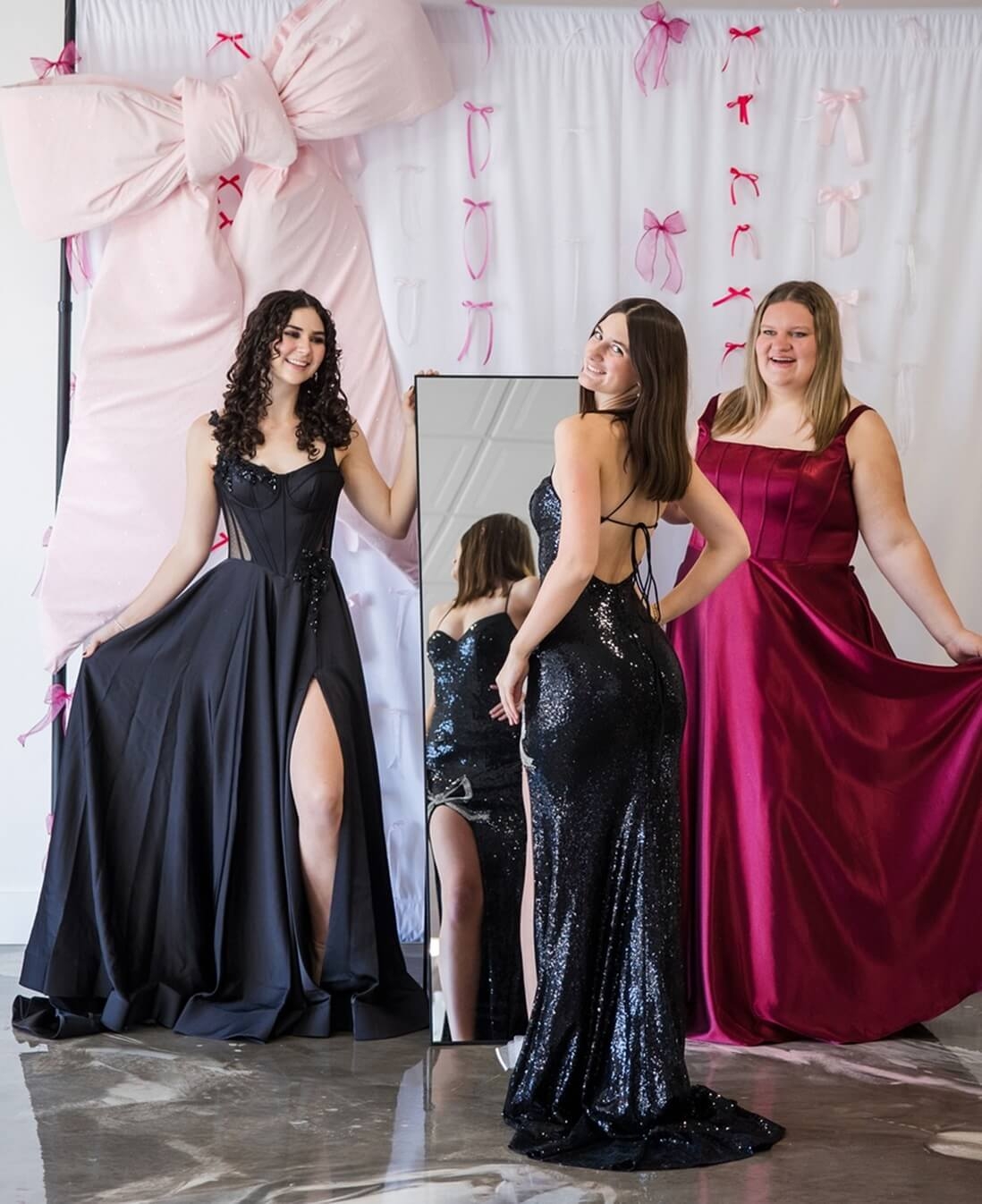 Model wearing a Prom collection gown